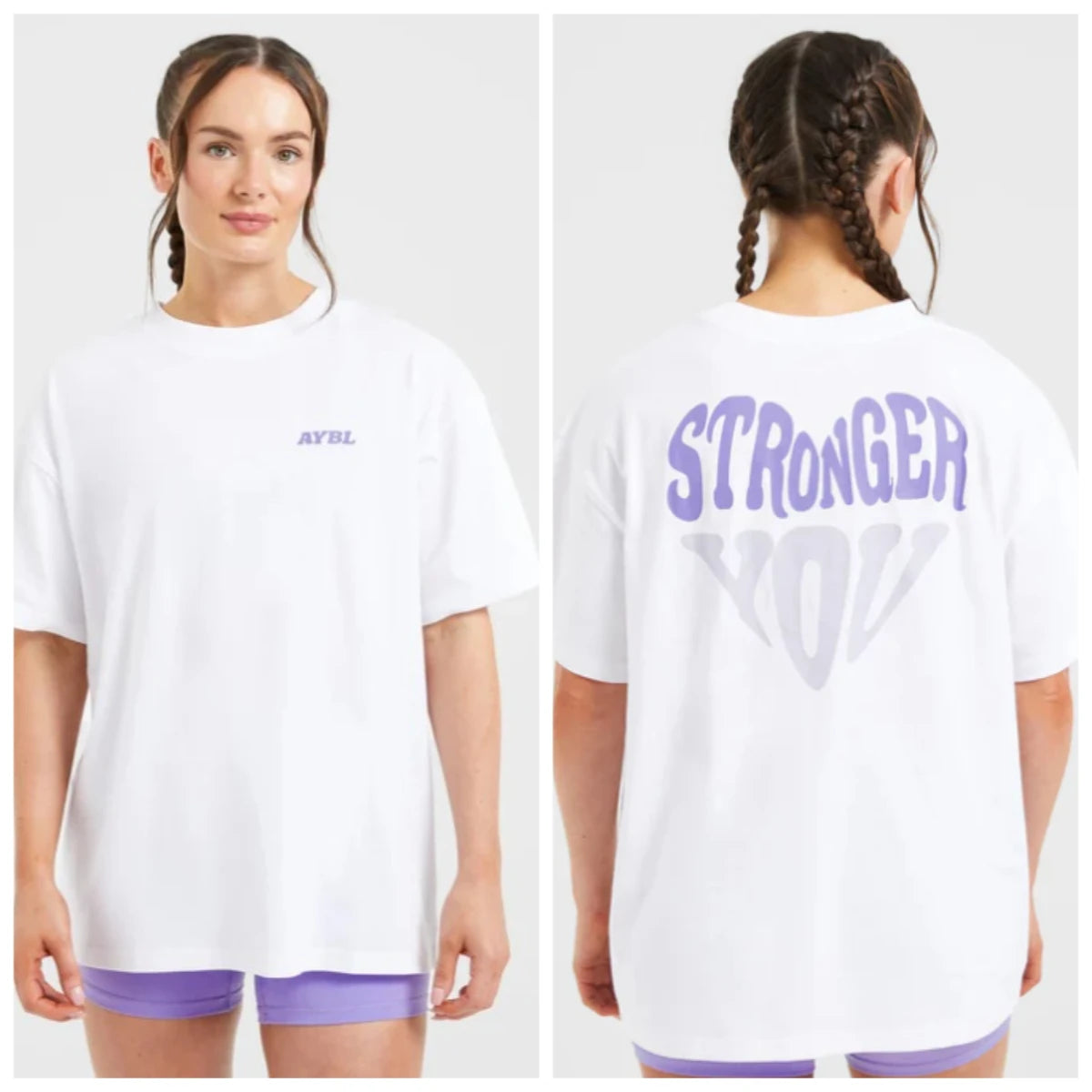 AYBL Letter Print Summer High Quality Men's and Women's Short-sleeved T-shirt New Sports Fitness Crew Neck Short-sleeved Top