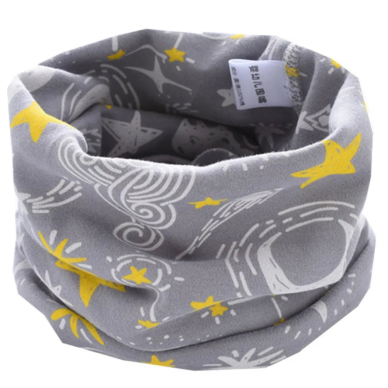 New Autumn Winter Girls 100% Cotton Scarf Children Scarf Bibs LIC Boys Girls O Ring Scarf Lovely Kids Collar Children Bufandas