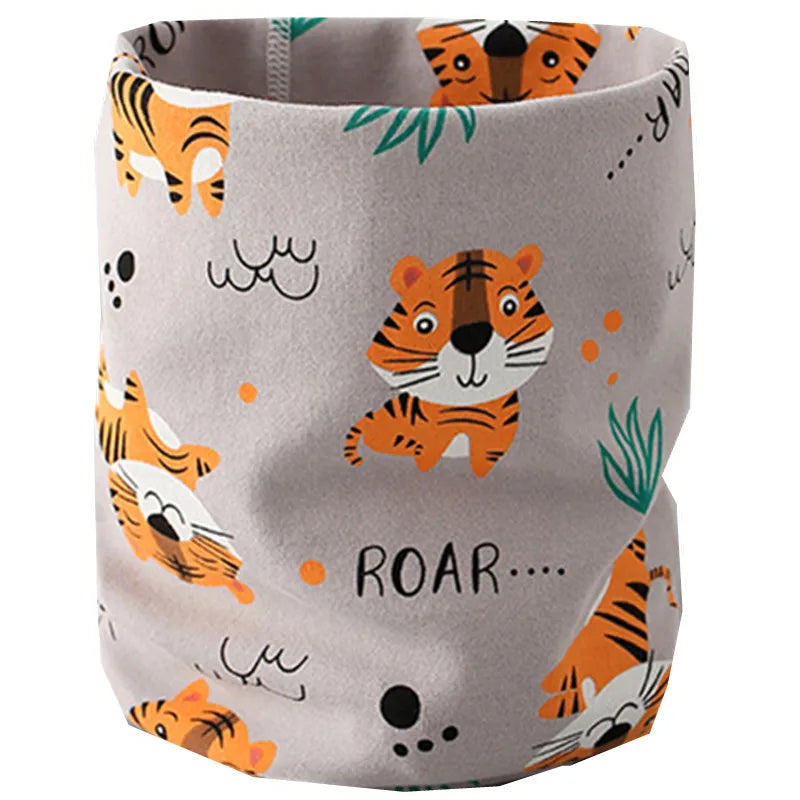 New Autumn Winter Girls 100% Cotton Scarf Children Scarf Bibs LIC Boys Girls O Ring Scarf Lovely Kids Collar Children Bufandas
