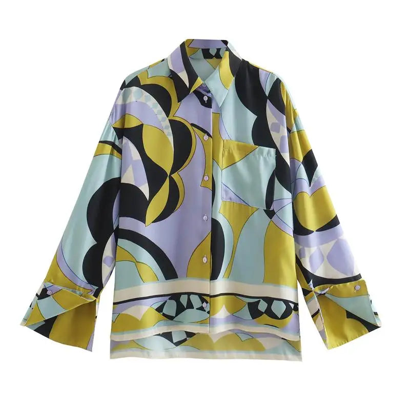 Fashion Women's Print Pajama Set 2 Pieces with Pants Spring Ladies Sleepwear Long Sleeve Pijama Suit Can Be Wear Outside 2024