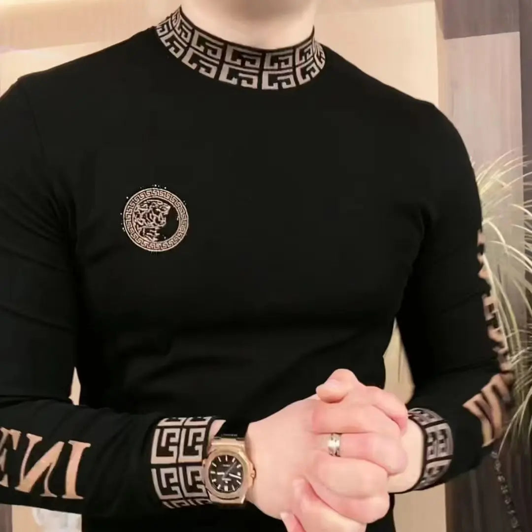 Handsome Base Shirt for Men's Turtleneck Base r Maillard Sports Warm Long-sleeved T-shirt