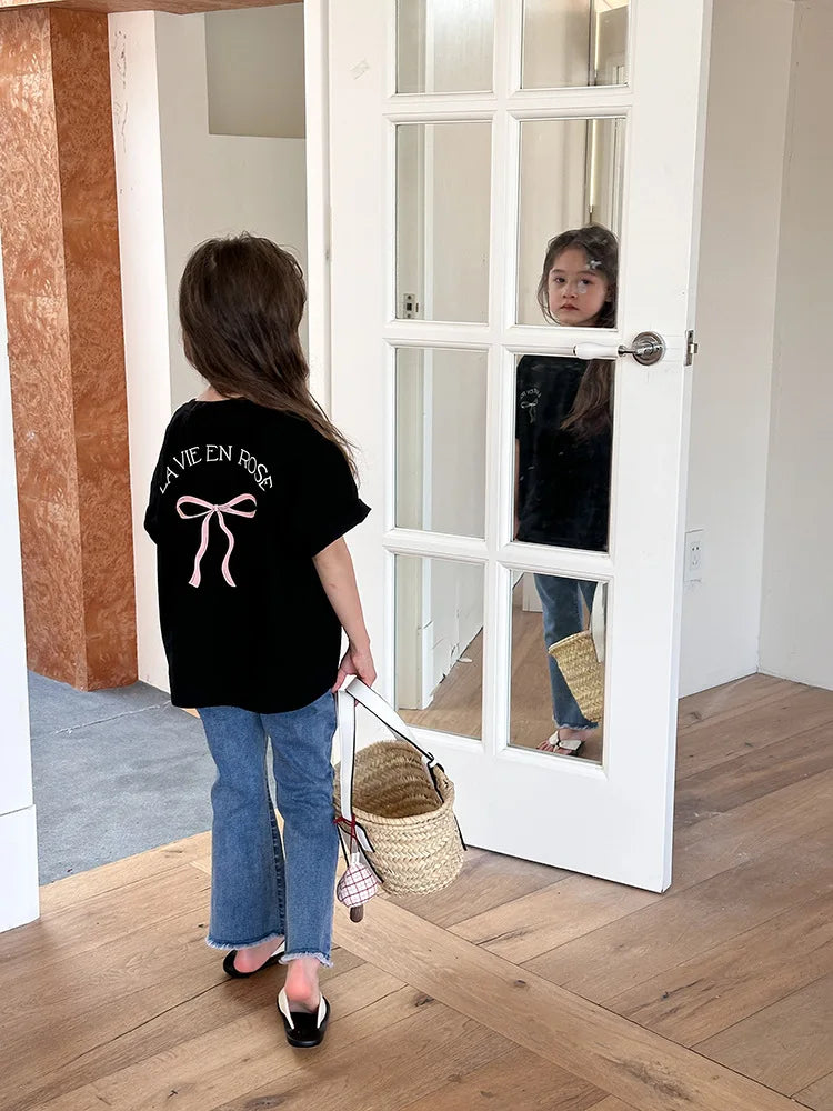Kids Clothes Girl Children Short Sleeved Girl Clothes Summer T Shirt Tops Children Clothing  Boy Cloth Ropa De Niña Ropa De Niño