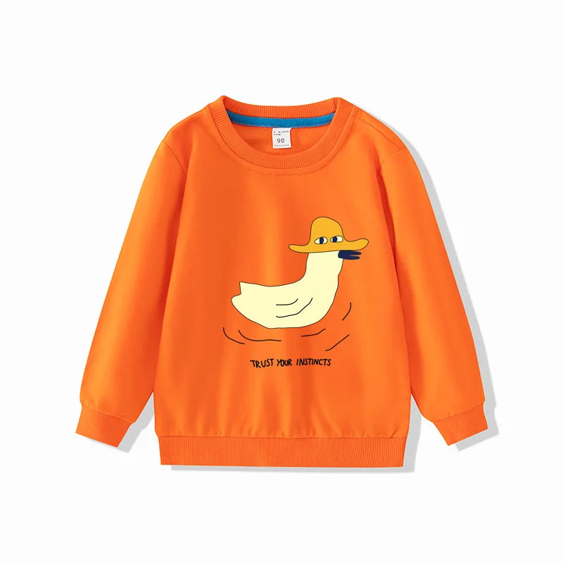 2025 Autumn Boys Girls Sweatshirts Long Sleeve Tops for Kids Children T-shirts Terry Toddler Pullover Baby Outfits Tees Clothing