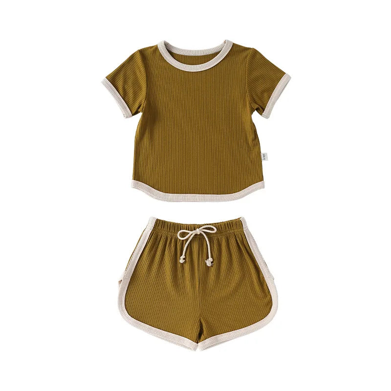 Baby Boys Girls Pajama Set Loungewear Two-piece Set Toddler Kids Pajamas Sleepwear