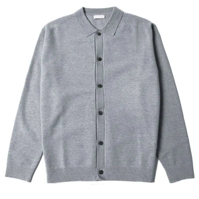 Men's Clothing Autumn Winter Long Sleeve New Tops Shirts Sweaters Turn-down Collar Simple Comfortable Versatile Selling Solid