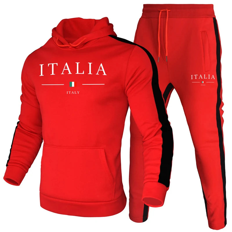 Jogging Men's Tracksuit Fashion Casual Hot Sales Men Two Piece Outdoors Set and Single Piece Black Sweatpants Hoodie Comfortable