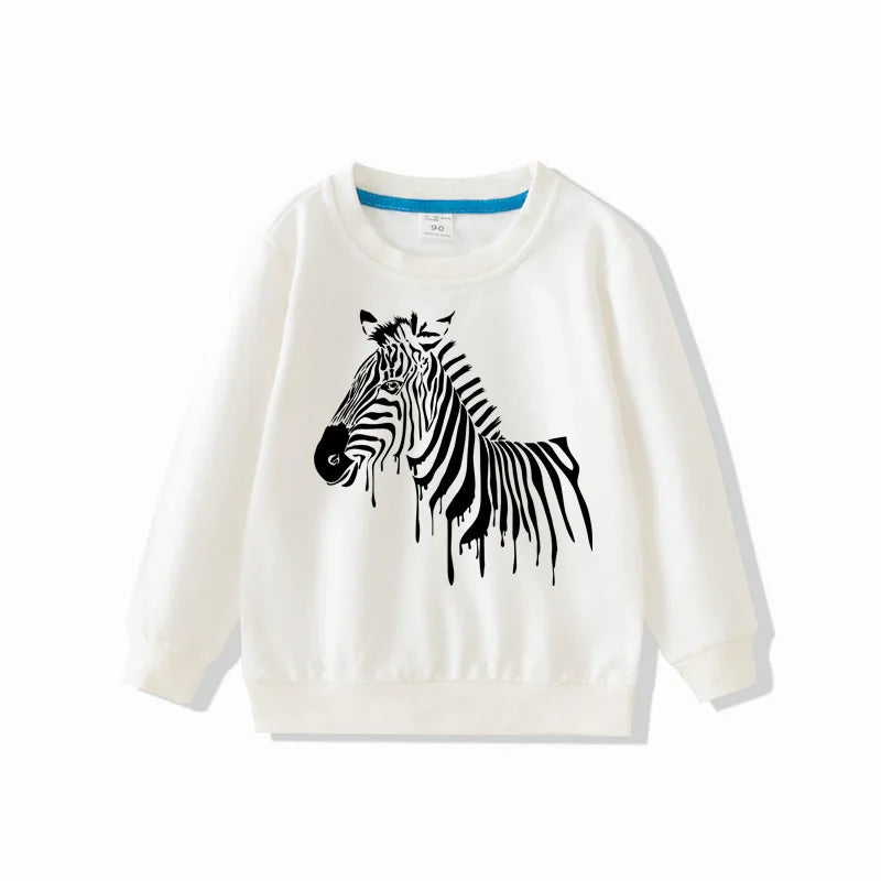 2025 Autumn Boys Girls Sweatshirts Long Sleeve Tops for Kids Children T-shirts Terry Toddler Pullover Baby Outfits Tees Clothing