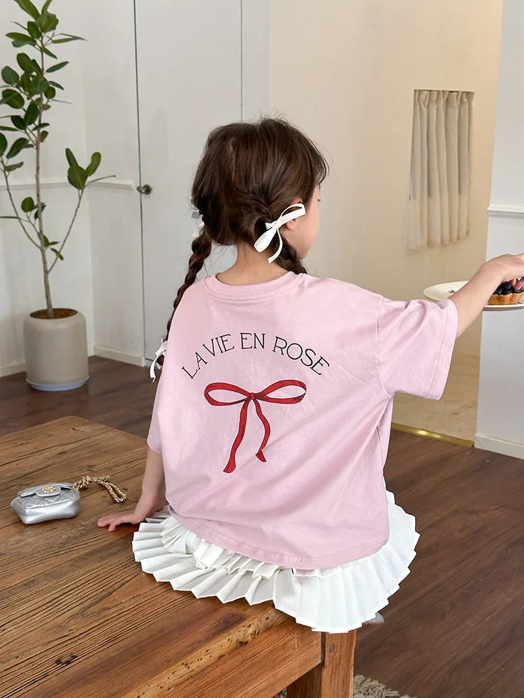 Kids Clothes Girl Children Short Sleeved Girl Clothes Summer T Shirt Tops Children Clothing  Boy Cloth Ropa De Niña Ropa De Niño