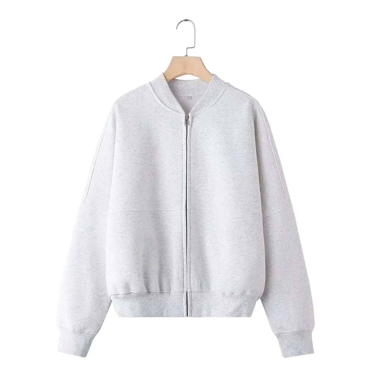 TRAFZR Cotton Zipper Cardigan Sets To Woman 2024 Tracksuit Suits Baggy Pants Sportswear Women Sweater 2 Piece Set Women Outfits