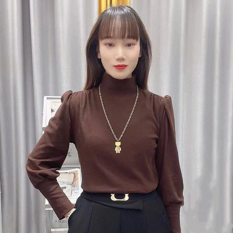 Women Clothing Simplicity All-match Casual Bottoming Shirt Spring Autumn New Long Sleeve Loose Fashion T Shirts Office Harajuku