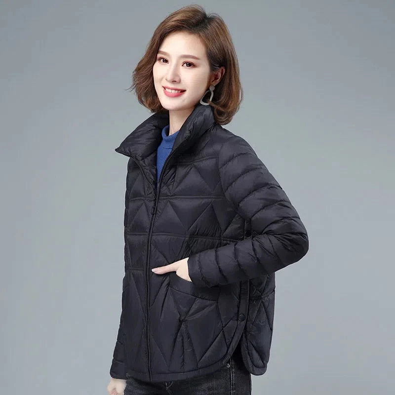 Women's Loose Casual Winter Padded Coat, Lightweight, Short Down, Cotton Jacket, Female, New Fashion, Large Size, Autumn, 2024