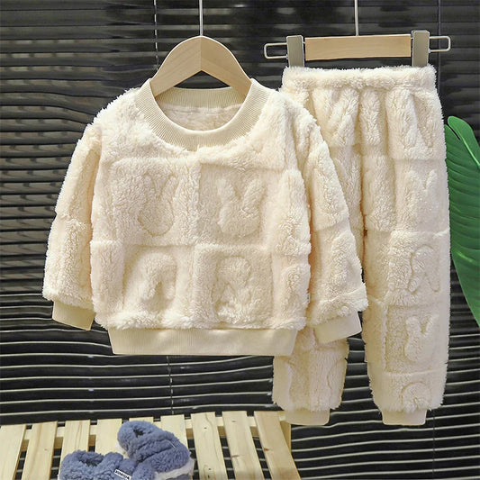 Children's Pajama Sets Tops + Pants 2Pcs Kids Pajamas Winter Girl Clothing Sets Comfortable Children Clothes Boys Sleepwear