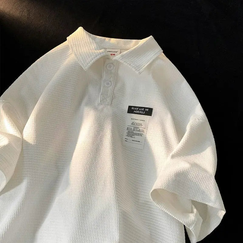 Polo Shirt Short Sleeve Men's Summer American Style Loose Couple T-shirt Japanese Trendy Brand Half Sleeve