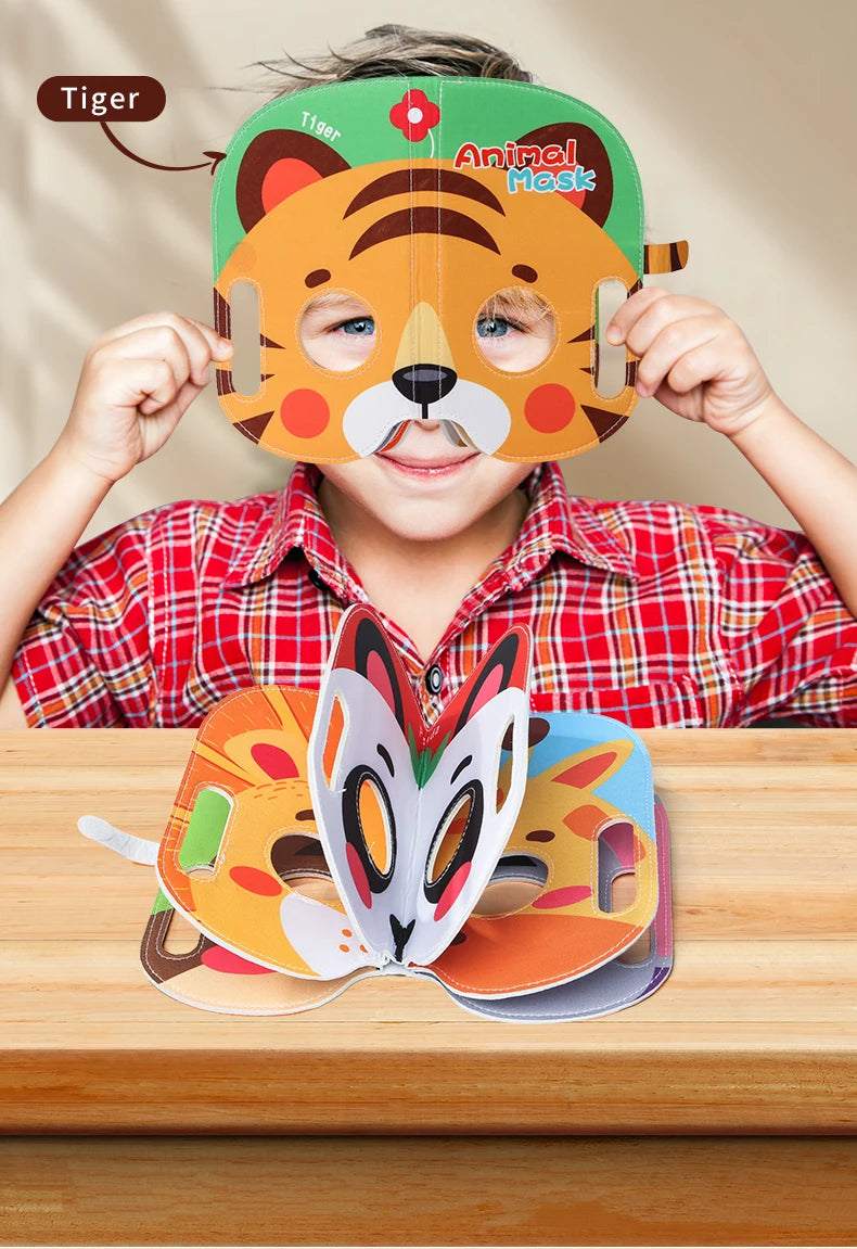 Kids Cloth Book Mask Cloth Book Animal Theme Cute Modeling Baby Toy Character Fun Party Game Birthday Festival Gift