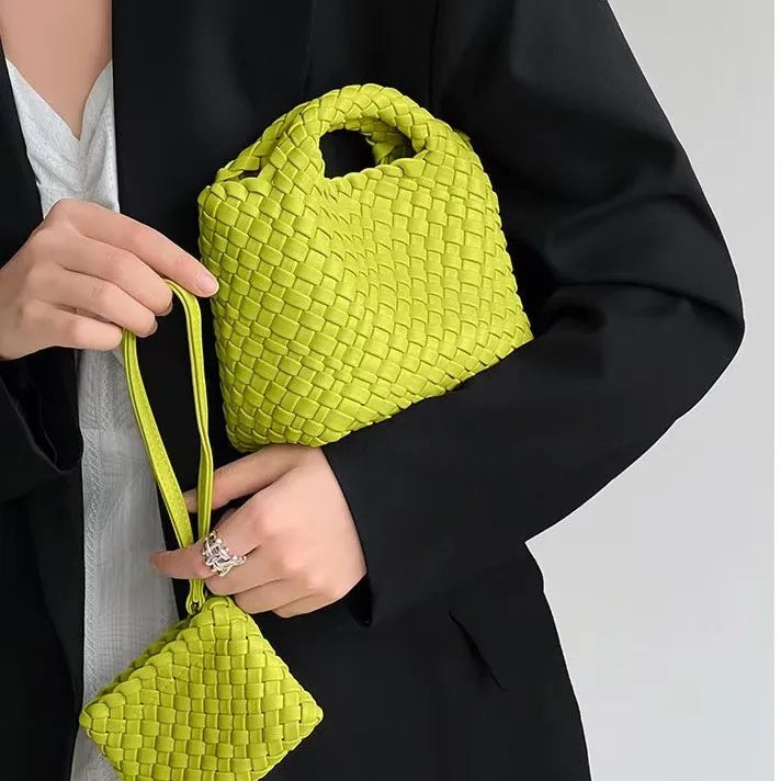 Hanrted Woven  Buet Bag Women's Crossbody Handbag Handheld Basket Bag Sli American Retro Sle Daily Use