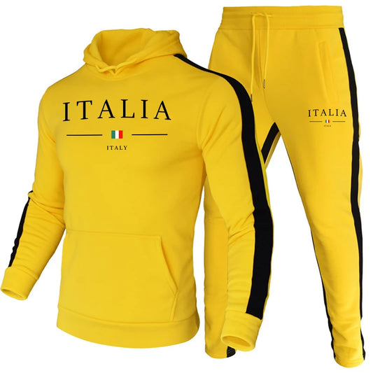 Jogging Men's Tracksuit Fashion Casual Hot Sales Men Two Piece Outdoors Set and Single Piece Black Sweatpants Hoodie Comfortable
