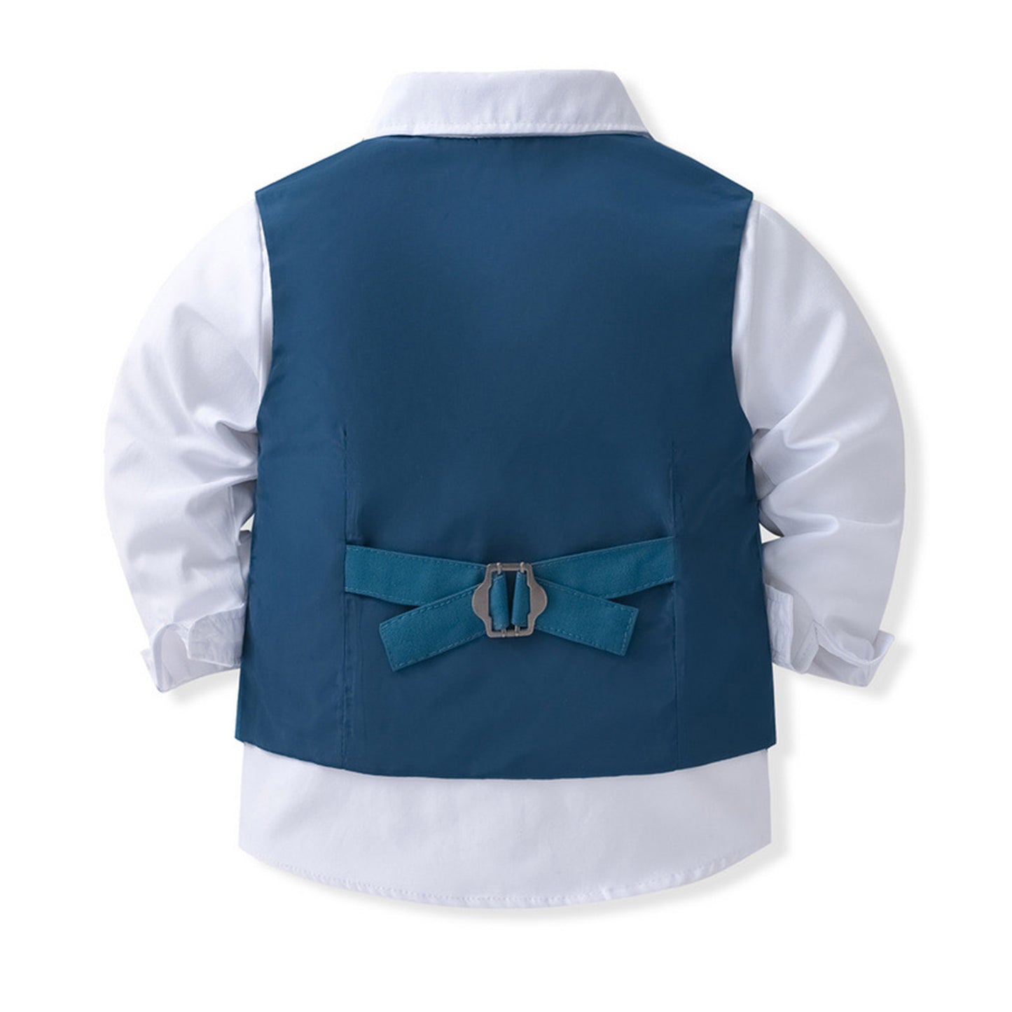 Boys Suits Gentleman Tuxedo Bow Tie Shirt Suit Vest Pants 4 Pcs Chic Toddler Baby Clothes Gentleman Outfit for Baptism Birthday