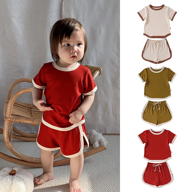 Baby Boys Girls Pajama Set Loungewear Two-piece Set Toddler Kids Pajamas Sleepwear