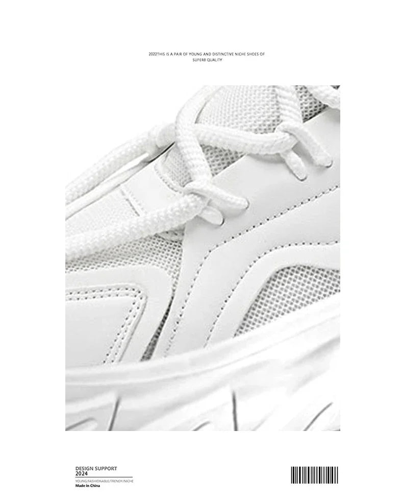 Men's Thick Sole Sport Shoes Simple Fashionable Casual Sneaker High Quality Rubber Plastic Male Athletic Shoes Chunky Sneakers