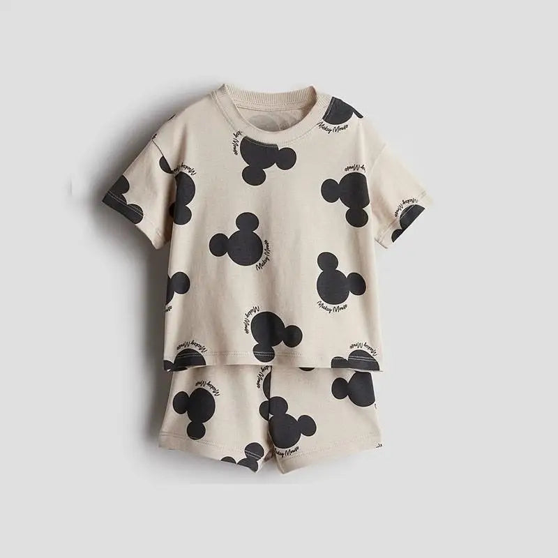 2025 Clothes Child Boy Summer Baby Clothing Sets Kids T-shirt + Shorts Children's Short Sleeve Cotton Tees Tracksuits