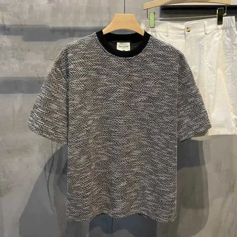 T Shirt for Men No Logo Top Plain Man Tee Shirts Korean Popular Clothes Cheap Luxury High Quality Basic Elastic Vintage Clothing