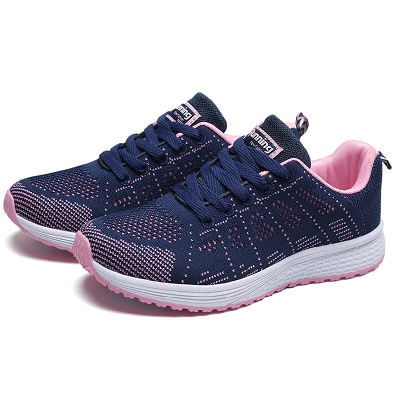 Woman Sneakers Shoes Fashion Lace Up Women's Sneakers Offers Solid Women's Sports Shoes Non-Slip Footwear Shoes For Women