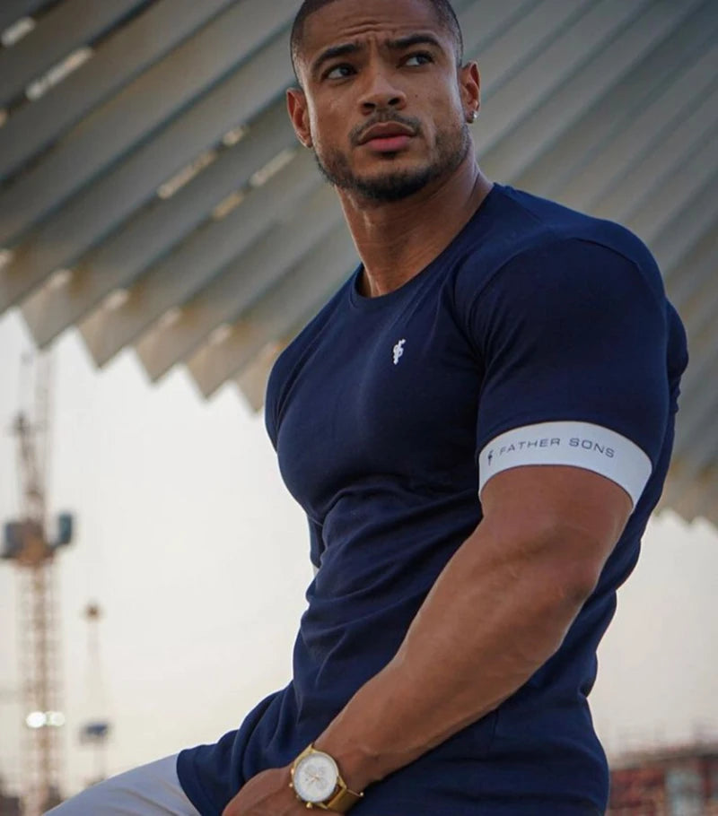 Fitness Sports Long Sleeve T Shirt Men Slim Breathable Casual Elastic Training Coat Spring And Autumn New Style
