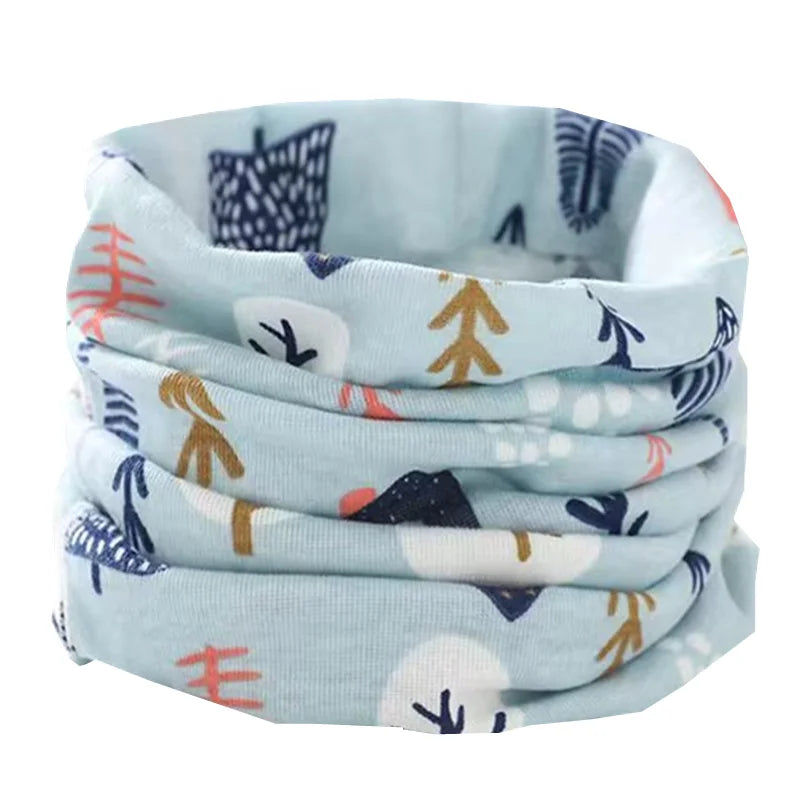 New Autumn Winter Girls 100% Cotton Scarf Children Scarf Bibs LIC Boys Girls O Ring Scarf Lovely Kids Collar Children Bufandas