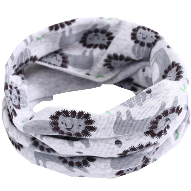 New Autumn Winter Girls 100% Cotton Scarf Children Scarf Bibs LIC Boys Girls O Ring Scarf Lovely Kids Collar Children Bufandas