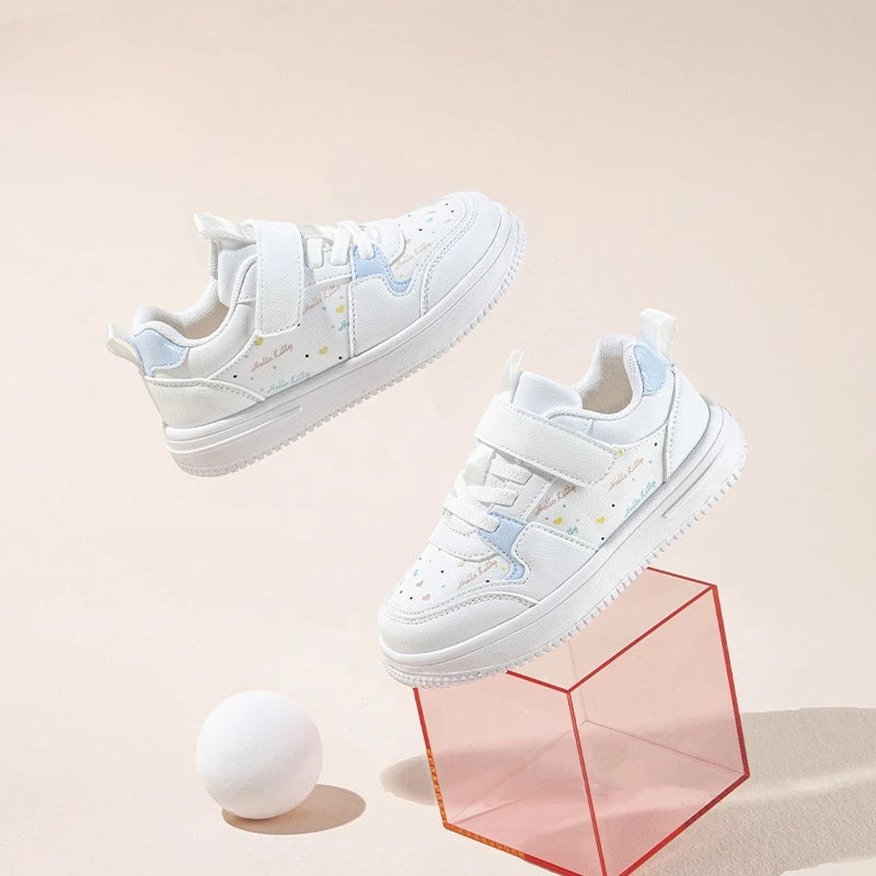 Children's Board Shoes Low-top Cartoon Hello Kitty Series Four-season Color-blocking Soft-soled Anti-slip Round-toe Sports Shoes