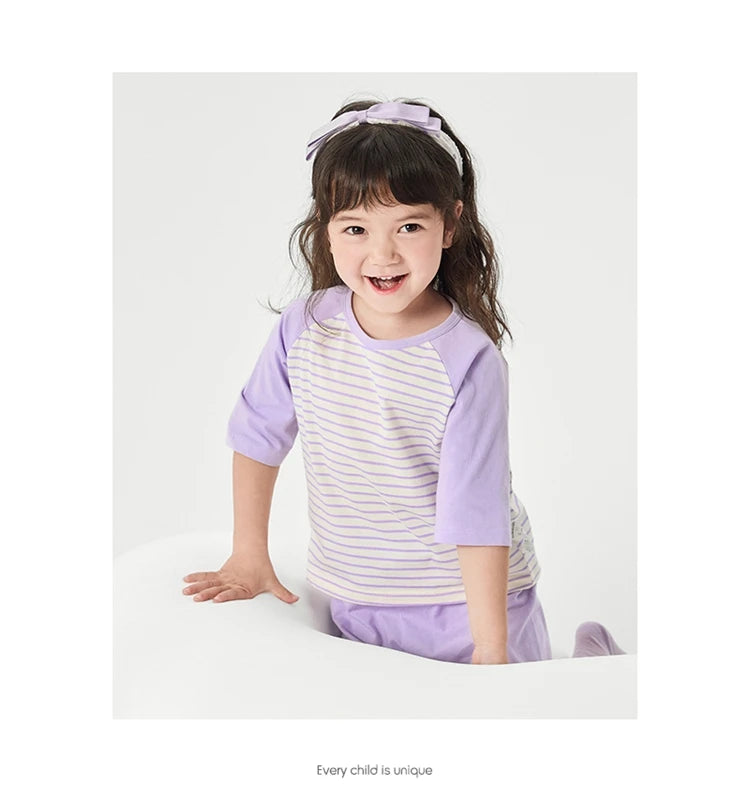 Balabala Pajama Sets Boys GirlsThin 2025 Summer New Air-conditioned Clothing Home Wear for Young and Older Children Parent-Child