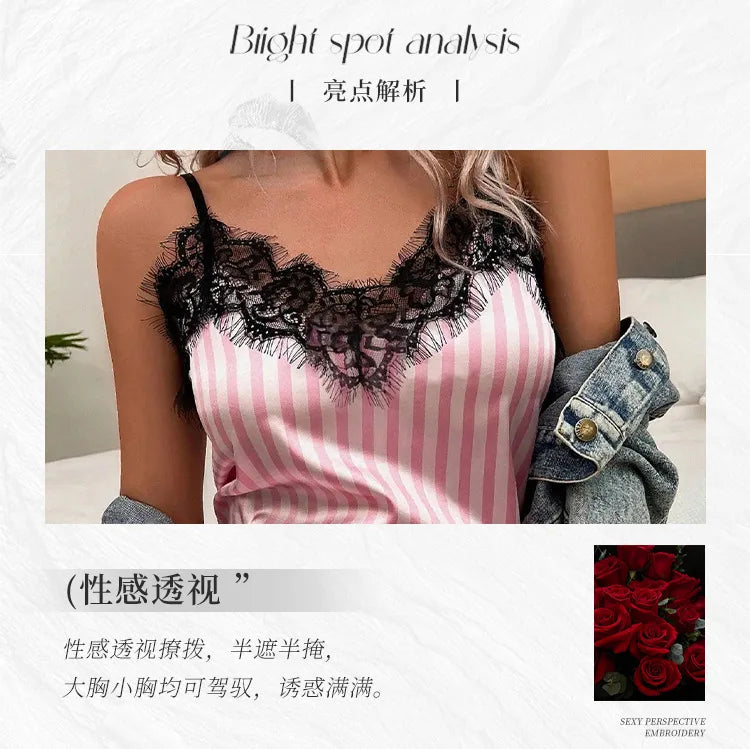woman Women's Underwear Sleep Lounge Pajama Sets Fun lingerie European American sexy pajamas home clothes two-piece 3-point set