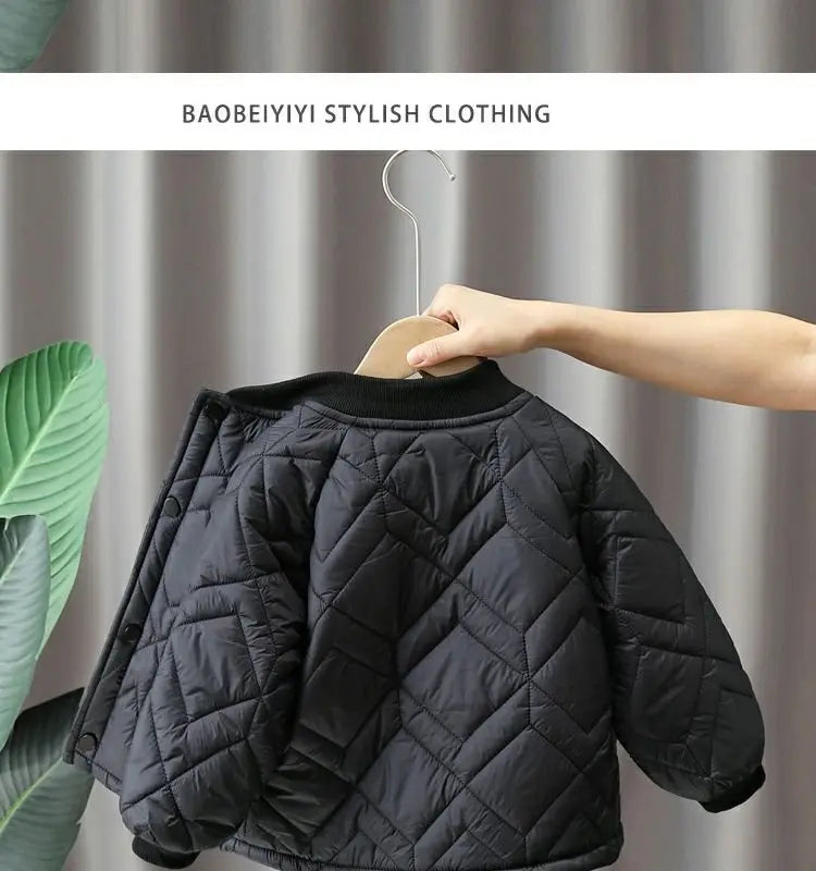 Boys Coat Cotton Jacket Windbreak Outerwear 2024 Elegant Winter Autumn Thicken Warm High Quality Christmas Gift Children's Cloth