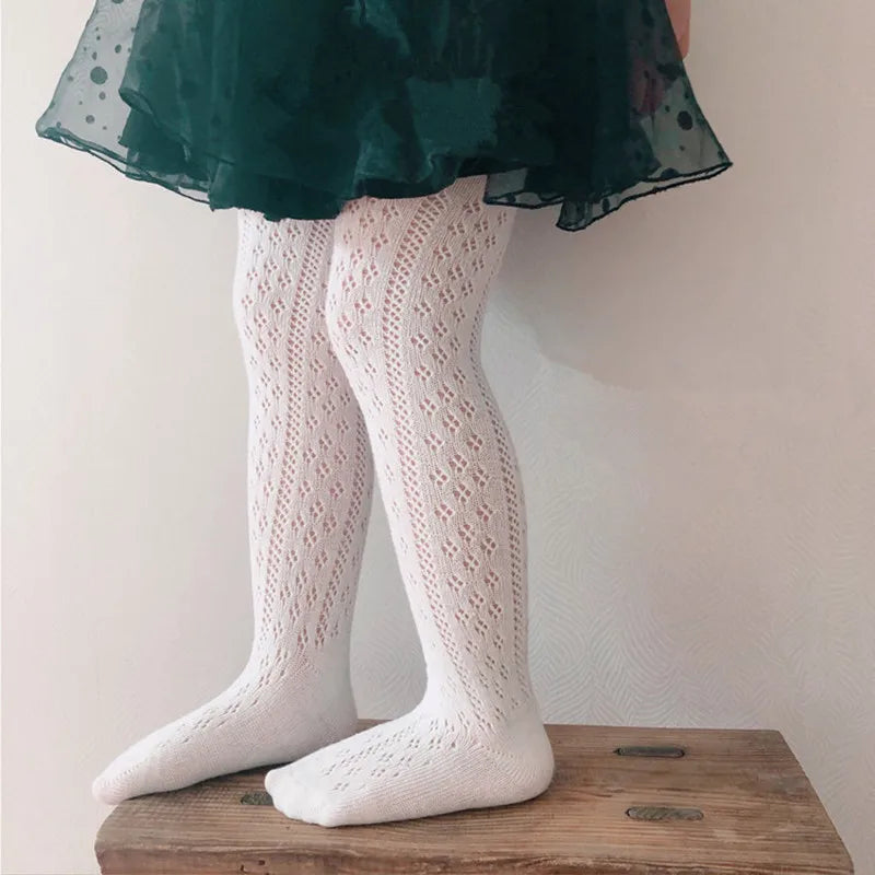 Girls Tights Princess Fishnet Cotton Baby Girl's One-Piece Pantyhose Baby Spring Summer New Style Trousers Lace Stocking