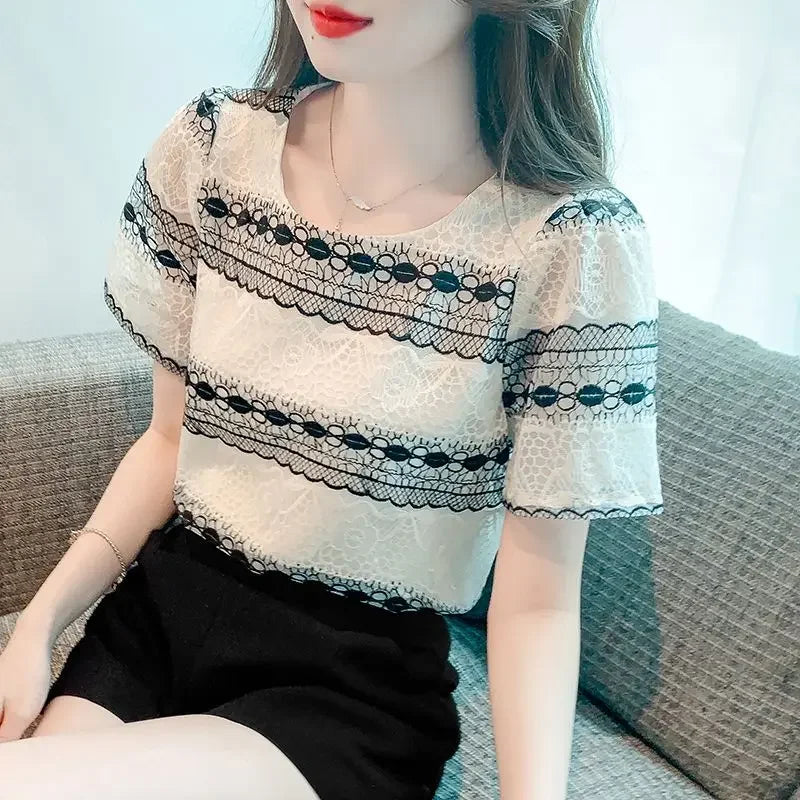 Summer Outfit T Shirt for Striped Women Woman Tops Japanese Vintage Clothes Fashion Tee Cheap Clothing Sales Korean Reviews Many