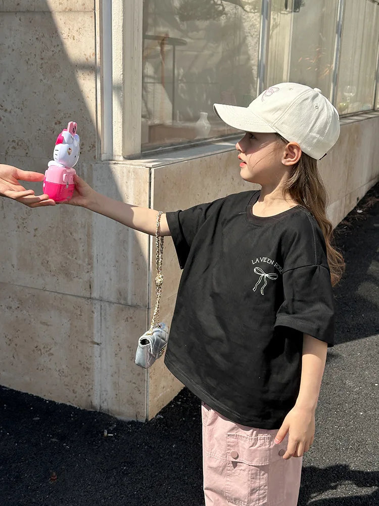 Kids Clothes Girl Children Short Sleeved Girl Clothes Summer T Shirt Tops Children Clothing  Boy Cloth Ropa De Niña Ropa De Niño