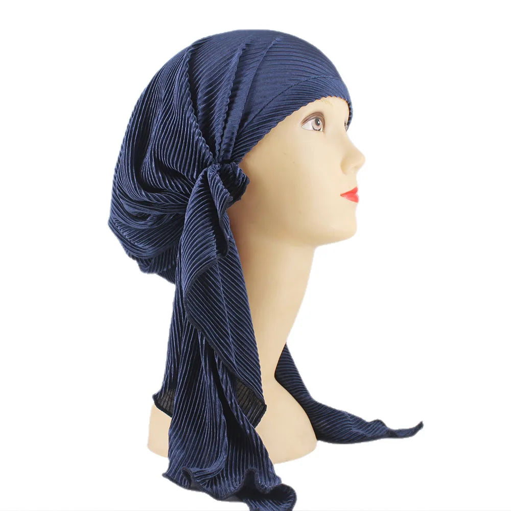 Top Sale Fashion New Women Beanies Skullies Arab Middle East Lady Hat Headwrap Tube Turban Bonnet Headwear Underscarf Hats
