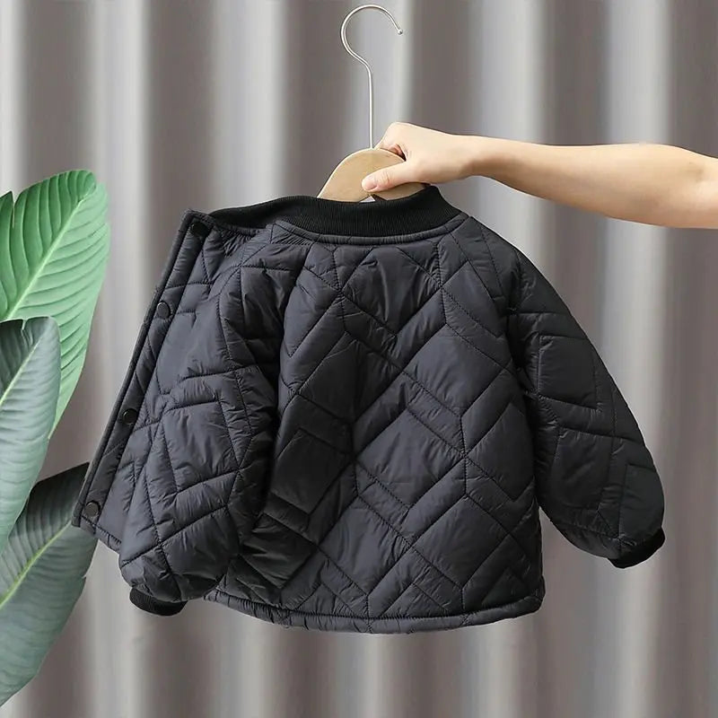 Boys Coat Cotton Jacket Windbreak Outerwear 2024 Elegant Winter Autumn Thicken Warm High Quality Christmas Gift Children's Cloth