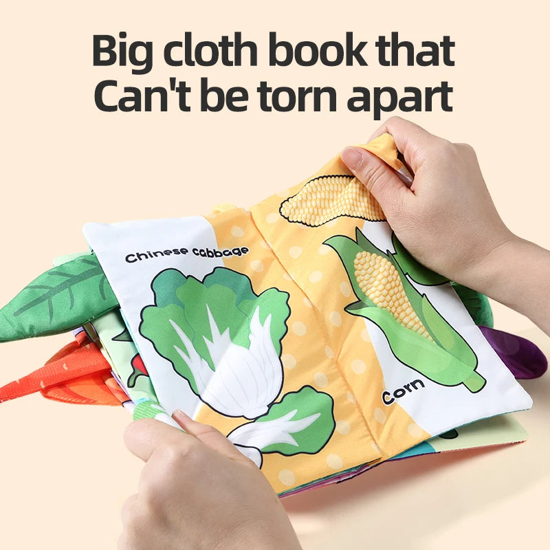 Baby Cloth Book 6 Pages 0-3 Year Old Early Education Parent-child Interaction Baby Toys For 0-3 Year Old Newborn Gifts