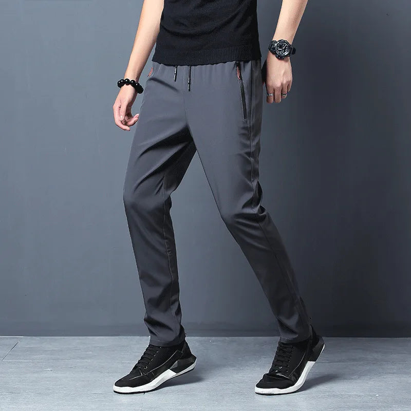 Men's Running Pants Sportswear Jogging Sweatpants Quick Dry Thin Tracksuit Elastic Gym Fitness Trousers Training Sport Pants Men