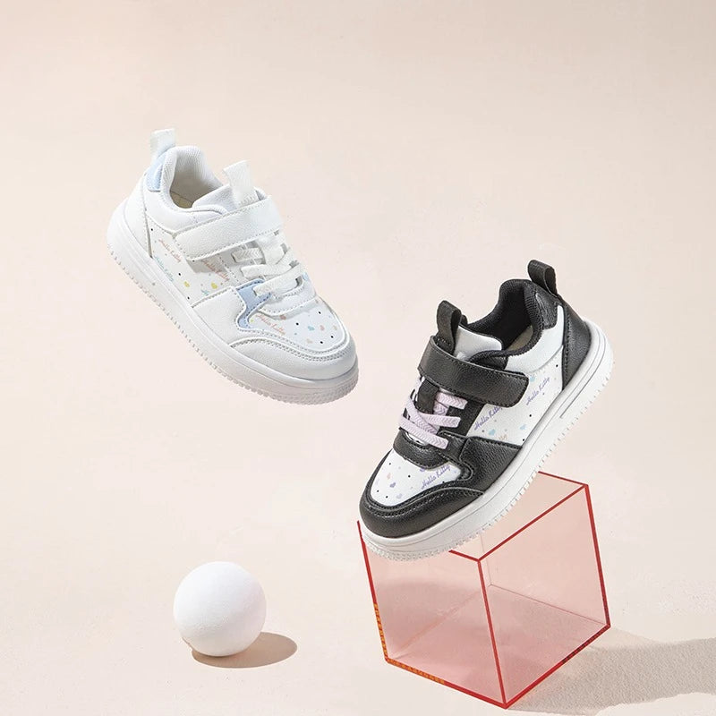 Children's Board Shoes Low-top Cartoon Hello Kitty Series Four-season Color-blocking Soft-soled Anti-slip Round-toe Sports Shoes