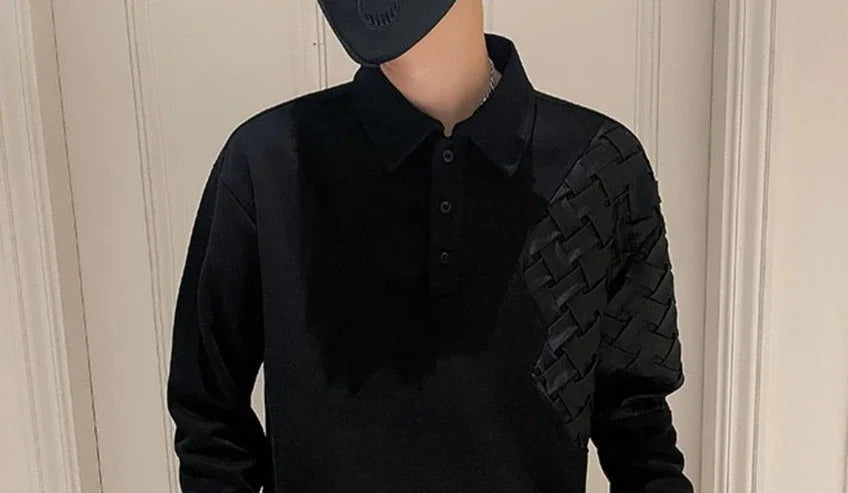 Polo T Shirt for Men 100℅ Cotton Pullovers Unicolor Man Sweatshirt Black Plain Sale Quotes Full Sleeve Designer Korean Autumn Xl