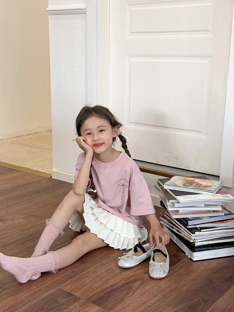 Kids Clothes Girl Children Short Sleeved Girl Clothes Summer T Shirt Tops Children Clothing  Boy Cloth Ropa De Niña Ropa De Niño
