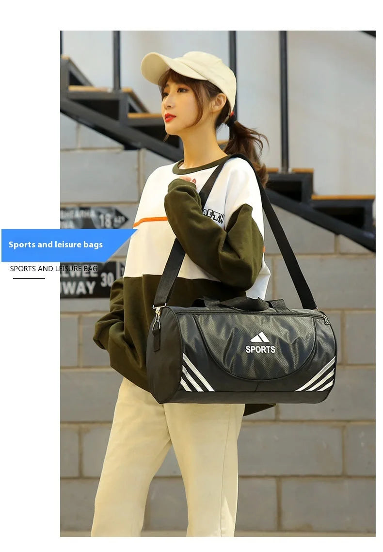 Handbag for Men and Women, Sports Yoga Swimming Fitness Bag, Handheld Cylinder Large Capacity Lightweight Business Travel Bag