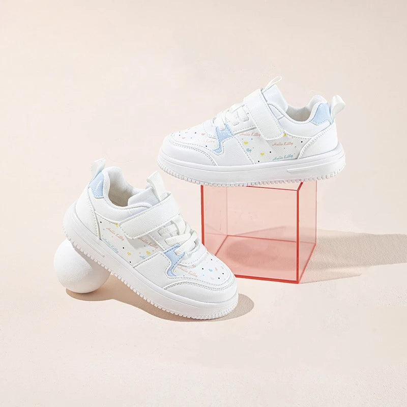 Children's Board Shoes Low-top Cartoon Hello Kitty Series Four-season Color-blocking Soft-soled Anti-slip Round-toe Sports Shoes