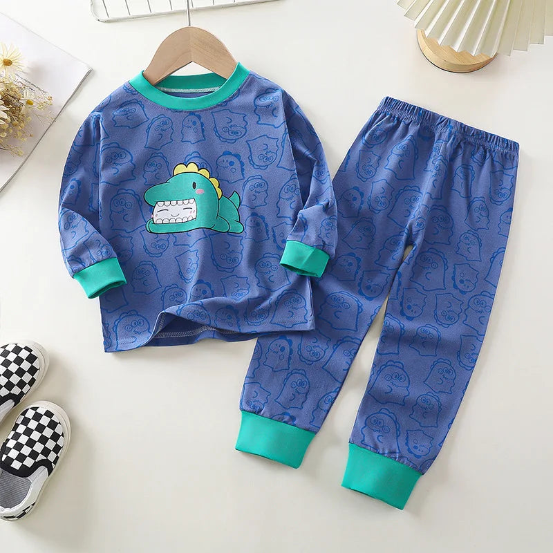 Pajama Sets for Children Loungewear Long Sleeve Kid Boy Girl Clothes Cute Deisgn Lightweight Comfortable Fabric Sleepwear Outfit