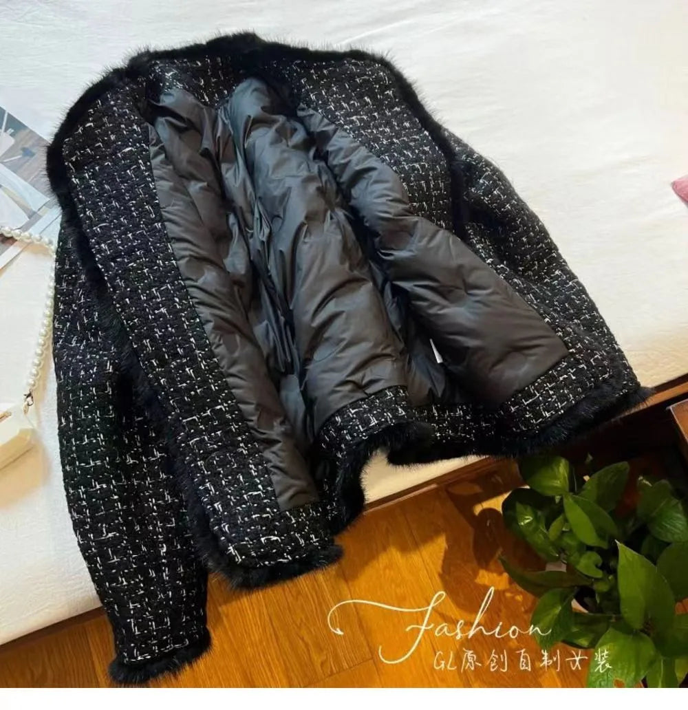 Women Coats Round Neck Full Sleeve Lamb Wool Jackets Single Breasted Slim Fit Thick Coat Open Stitch Elegant Outerwear 2024