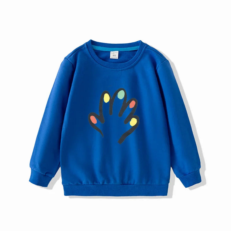 2025 Autumn Boys Girls Sweatshirts Long Sleeve Tops for Kids Children T-shirts Terry Toddler Pullover Baby Outfits Tees Clothing