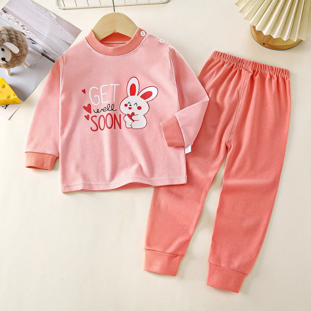 Pajama Sets for Children Loungewear Long Sleeve Kid Boy Girl Clothes Cute Deisgn Lightweight Comfortable Fabric Sleepwear Outfit