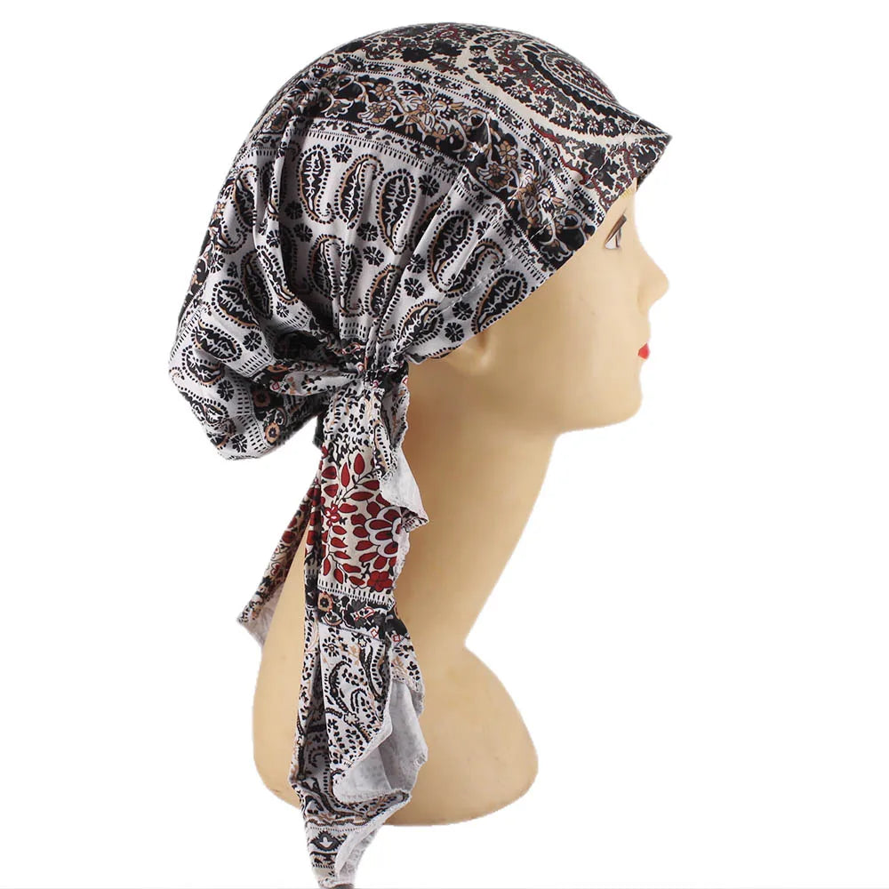 Top Sale Fashion New Women Beanies Skullies Arab Middle East Lady Hat Headwrap Tube Turban Bonnet Headwear Underscarf Hats